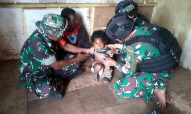 Babinsa Koramil 1710-05/Jila Kunjungi Rumah Salah Satu Anak Yang Tergolong Stunting