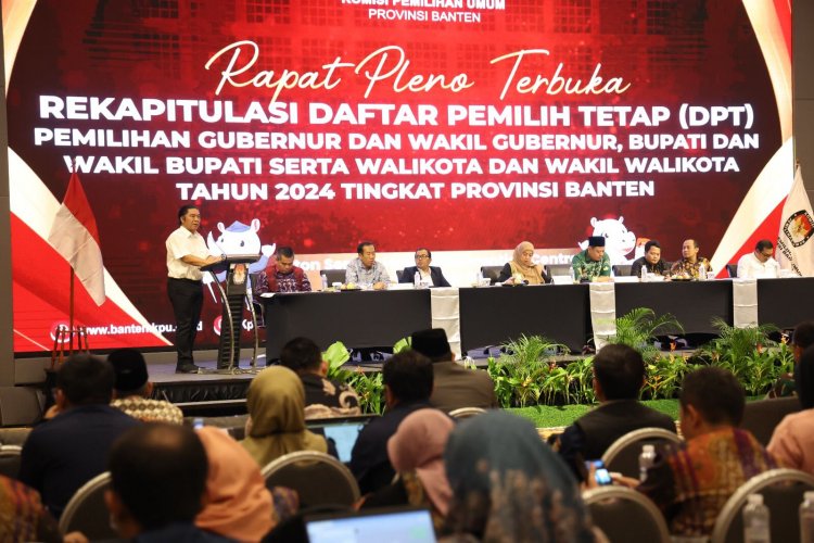 Pj Gubernur Banten Hadiri Rapat Pleno Terbuka Rekapitulasi DPT