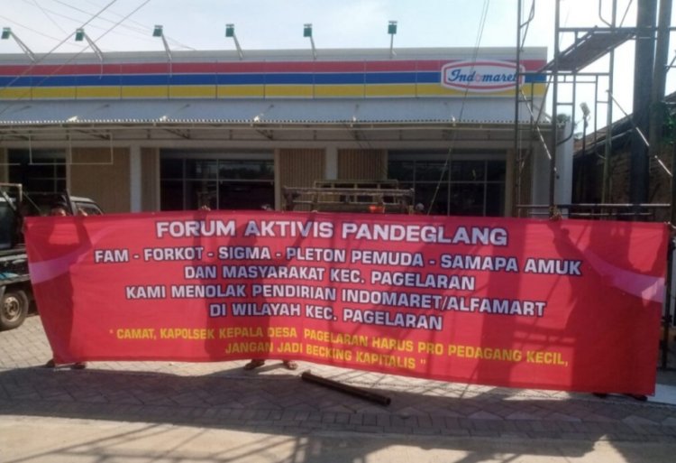 Terlalu Dekat Dengan Pasar Tradisional, Gabungan Aliansi Aktivis dan Masyarakat Menolak Pendirian Waralaba di Pusat Kota Kecamatan Pagelaran