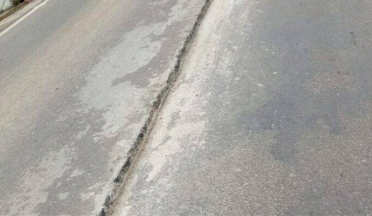 Baru Selesai Dibangun, Jalan Picung-Munjul Beda Tinggi, DPC GWI Pandeglang, Ini Diduga Gagal Kontruksi