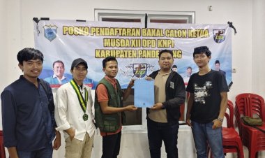 Aktivis Pandeglang, Entis Sumantri Resmi  Daftar Sebagai Calon  Ketua Pada Musda XII DPD KNPI Pandeglang  2025.