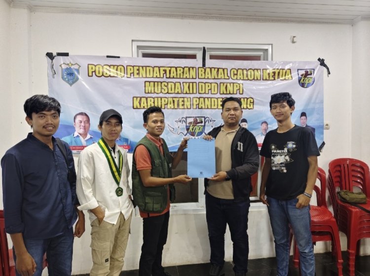 Aktivis Pandeglang, Entis Sumantri Resmi Daftar Sebagai Calon Ketua Pada Musda XII DPD KNPI Pandeglang 2025.