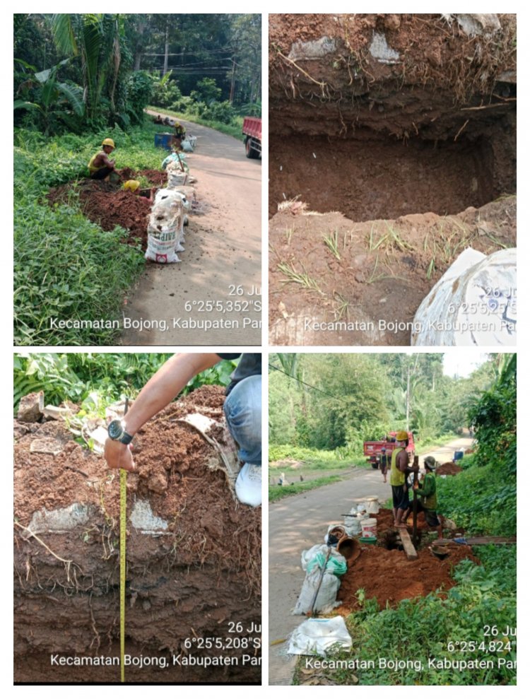 GWI Soroti Pelaksanaan Galian Kabel PLN Di Desa Manggungjaya Yang Dikerjakan Oleh PT. Dwi Elsa Pradana Diduga Tidak Sesuai Standar SOP