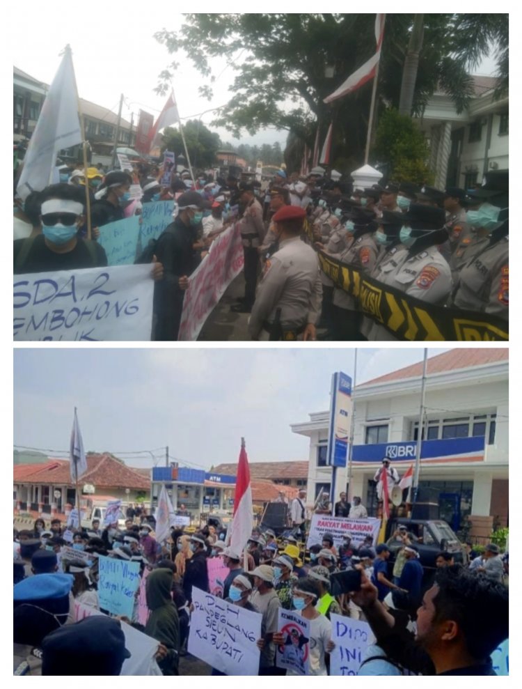 Warga dan Mahasiswa Geruduk Pemkab Pandeglang, Protes Dugaan Pencemaran Lingkungan oleh CV. GSM