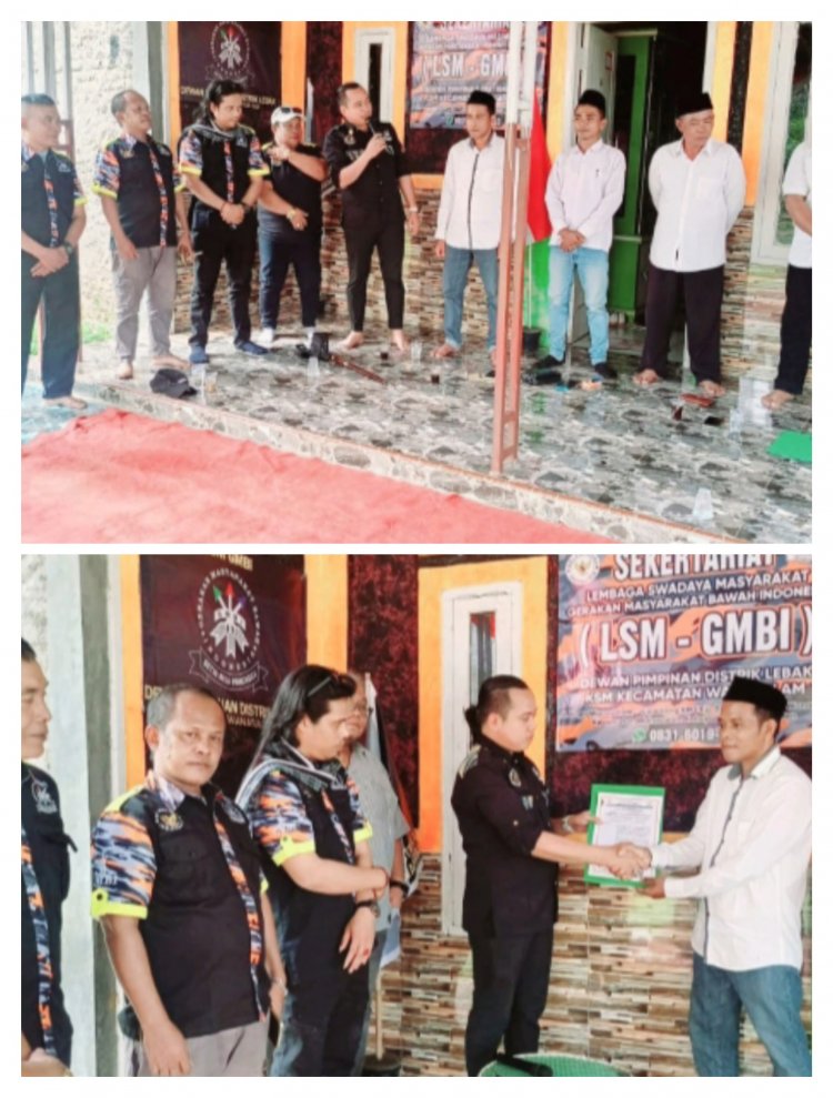 .LSM GMBI DPD Kabupaten Lebak Gelar Pelantikan Kepengurusan KSM Kecamatan Wanasalam