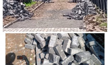 Proyek Siluman Di Sobang: Paving Block Tanpa Papan Informasi Diduga Langgar Aturan Negara.