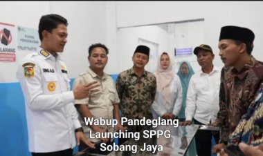 Satgas MBG Sekaligus Wabup Pandeglang Iing Andri Supriyadi Soroti Kualitas Gizi dan Rekrutmen Relawan, Pada Launching SPPG Sobang Jaya,