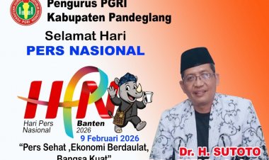 Pengurus PGRI Pandeglang, Sampaikan Selamat Hari Pers Nasional, Di Serang 6-9 Februari 2026