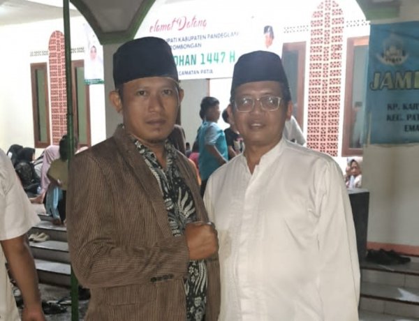 Ketua PGRI Pandeglang Dampingi Bupati & Wakil Bupati Pandeglang, Pada Kegiatan Safari Ramadhan 1447 H/2026 M, Di Desa Cimoyan Patia