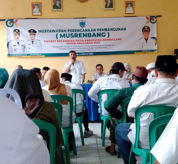 Pemerintah Kecamatan Patia Kabupaten Pandeglang, Laksanakan Musrembangkec Tahun Anggaran 2027, Dihadiri Kepala DPMPD