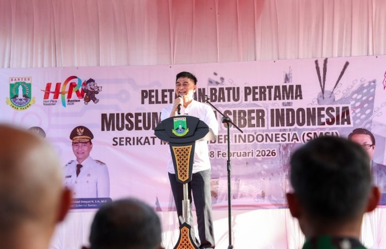 Wagub Banten Lakukan Peletakan Batu Pertama Pembangunan Museum SMSI