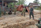 Paban TNI Monitoring dan Survei Perbaikan Jalan 18 Km di Kecamatan Cimanggu Kabupaten Pandeglang