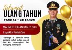 Rohikmat Ketua DPC AMIRA Pandeglang, Sampaikan Selamat Ulang Tahun Ke 38, Ipda Mahmud Iskandar R, SH, KBO Satintelkam Polres Pandeglang