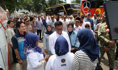 Gubernur Andra Soni Lepas 990 Peserta Program Mudik Gratis Pemprov Banten*