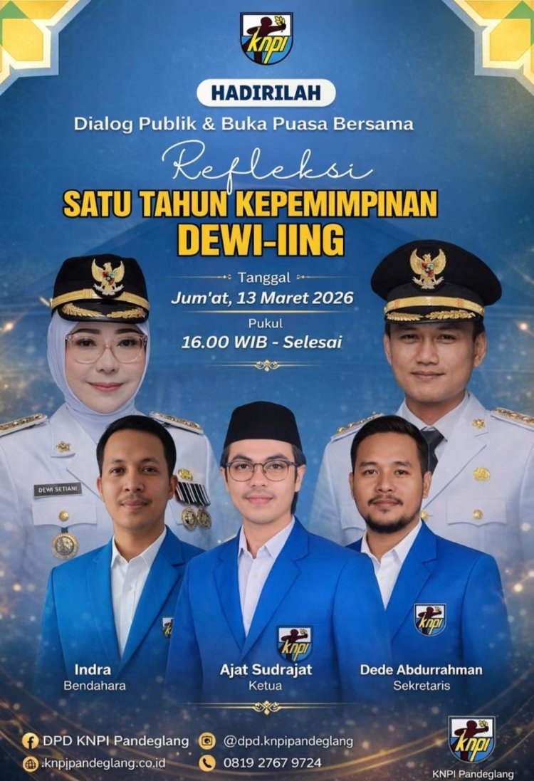DPD KNPI Pandeglang, Akan Laksanakan Dialog Publik & Buka Puasa Bersama, Dalam Rangka Repleksi Satu Tahun Kepemimpinan Dewi-Iing