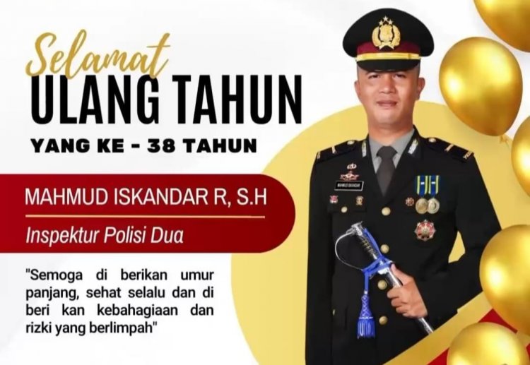 Rohikmat Ketua DPC AMIRA Pandeglang, Sampaikan Selamat Ulang Tahun Ke 38, Ipda Mahmud Iskandar R, SH, KBO Satintelkam Polres Pandeglang