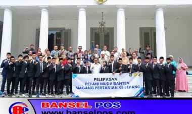 Gubernur Andra Soni Lepas Keberangkatan 21 Petani Milenial Magang di Jepang