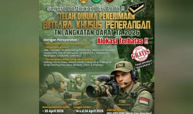 Kodam 3/Siliwangi Buka Pendaftaran Bintara TNI Khusus Penerangan Tahun 2026
