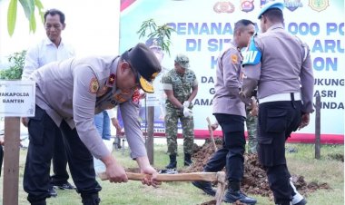 Mendukung Gerakan Indonesia ASRI, Polda Banten Tanam 1.000 Pohon di Rawa Arum Cilegon
