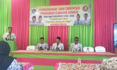 PGRI Cabang Sumur Kukuhkan Pengurus Masa Bakti XXIII Periode 2025-2030, Asep Sumarna Pimpin Lima Tahun ke Depan