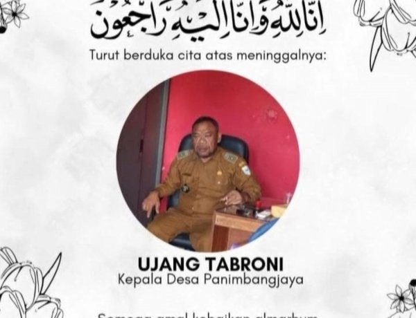 H. Muslim Taufik Kepala DPMPD Pandeglang Sampaikan Ucapan Duka Cita atas Wafatnya Bapak Ujang Tabroni Kades Panimbangjaya