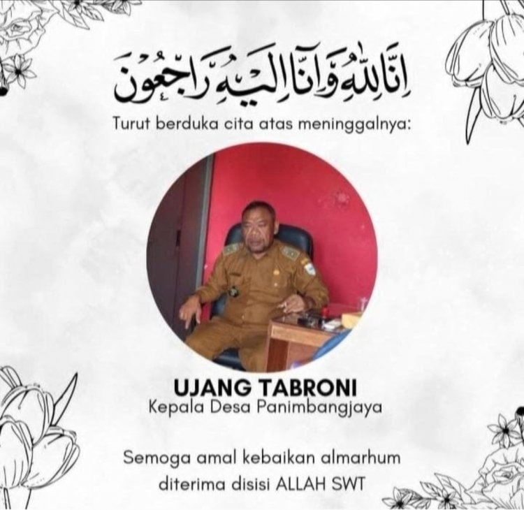 H. Muslim Taufik Kepala DPMPD Pandeglang Sampaikan Ucapan Duka Cita atas Wafatnya Bapak Ujang Tabroni Kades Panimbangjaya