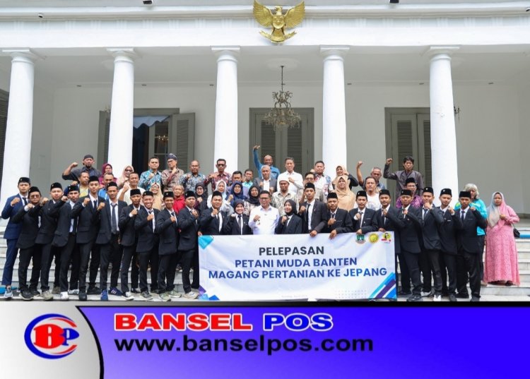 Gubernur Andra Soni Lepas Keberangkatan 21 Petani Milenial Magang di Jepang