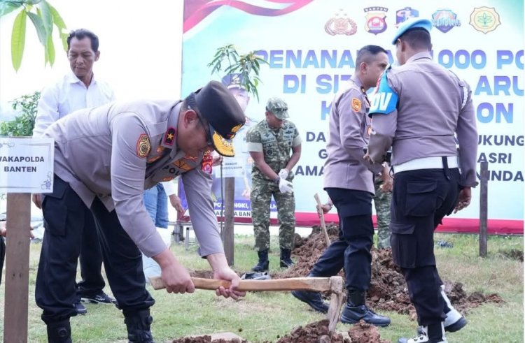 Mendukung Gerakan Indonesia ASRI, Polda Banten Tanam 1.000 Pohon di Rawa Arum Cilegon