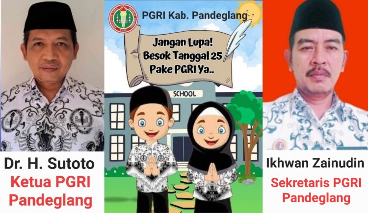 Pengurus PGRI Kabupaten Pandeglang, Mengajak Semua Guru Memakai Batik PGRI Setiap Tanggal 25