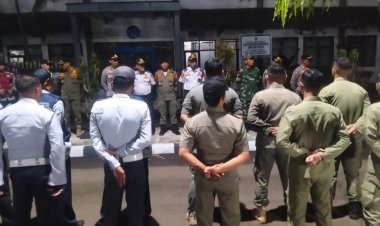 Gelar Apel Siaga, Petugas Gabungan Siap Amankan Keberangkatan Perdana Jemaah Haji Pandeglang