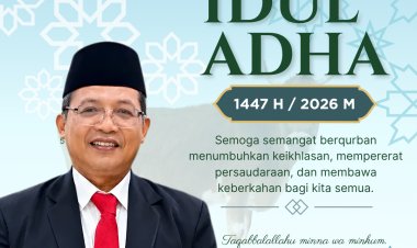 DISDIKPORA KABUPATEN PANDEGLANG SAMPAIKAN UCAPAN "SELAMAT HARI RAYA IDUL ADHA 1447 H/2026 M"