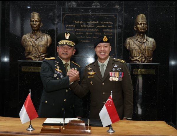 Perkuat Stabilitas Kawasan, Kasad Terima Kunjungan Kasad Singapura