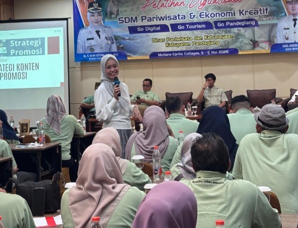 Tingkatkan Daya Saing, Disparbud Pandeglang Latih Digitalisasi SDM Pariwisata dan Ekraf
