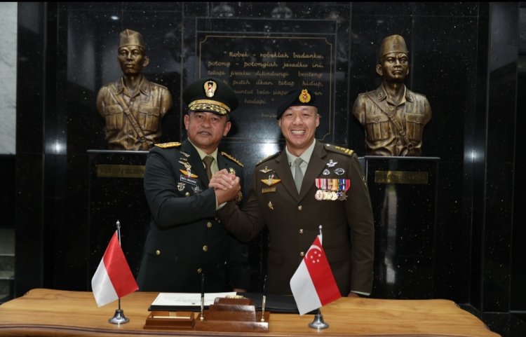 Perkuat Stabilitas Kawasan, Kasad Terima Kunjungan Kasad Singapura