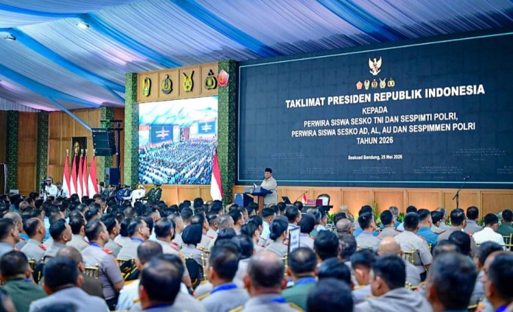 Kasad Hadiri Taklimat Presiden RI kepada 1.095 Pasis TNI-Polri di Seskoad