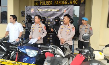 Polres Pandeglang Gulung Spesialis Curanmor: 8 Pelaku Ditangkap, 1 Tewas Ditembak