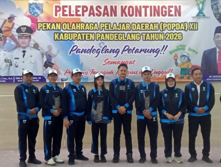Bawa Semangat 'Kandang Petarung', 314 Atlet Pelajar Pandeglang Resmi Dilepas ke Popda XII Banten