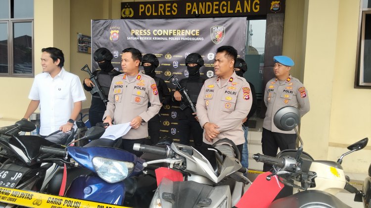 Polres Pandeglang Gulung Spesialis Curanmor: 8 Pelaku Ditangkap, 1 Tewas Ditembak