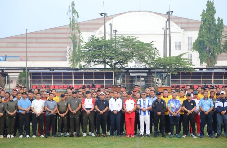 Olahraga Bersama TNI-Polri dan Forkopimda Perkuat Sinergitas di Wilayah Kogartap II/Bandung