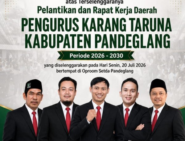 MD KAHMI Pandeglang Sampaikan Selamat dan Sukses Kepada Pengurus Karang Taruna Kabupaten Pandeglang Periode 2026-2030 Yang akan Dilantik dan Melaksanakan Rapat Kerja Daerah