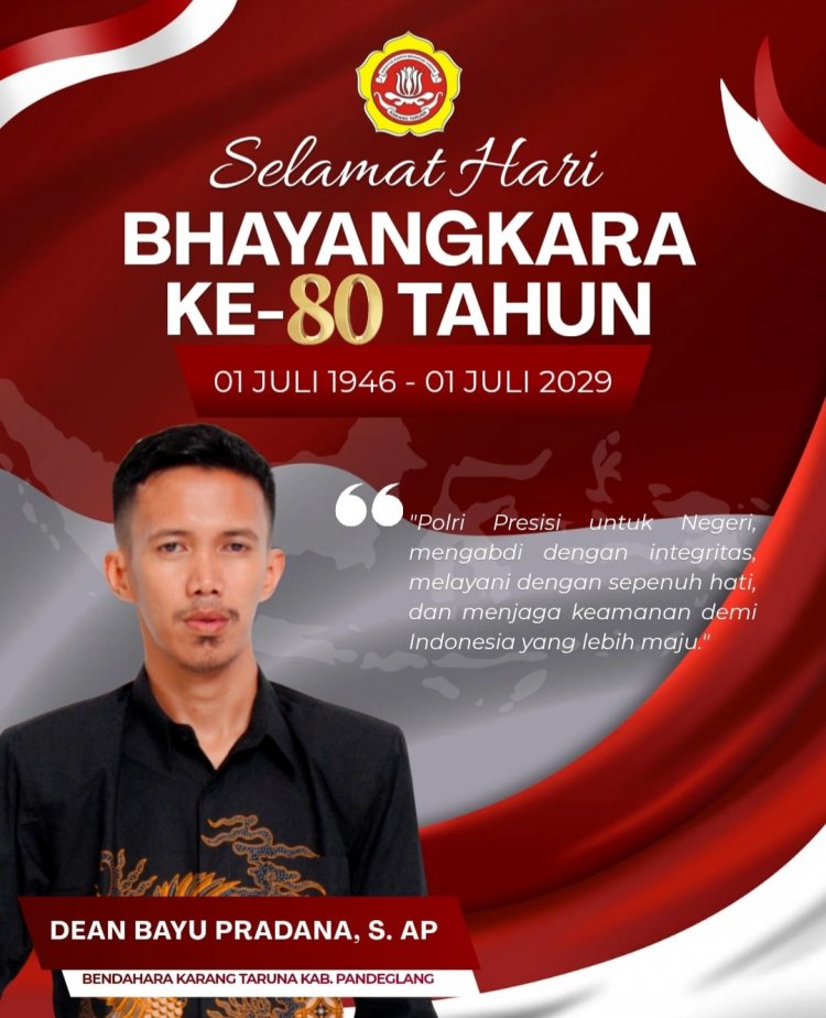 Bendahara Karang Taruna Kabupaten Pandeglang Ucapkan Selamat HUT Bhayangkara ke-80, Apresiasi atas Dedikasi Polri