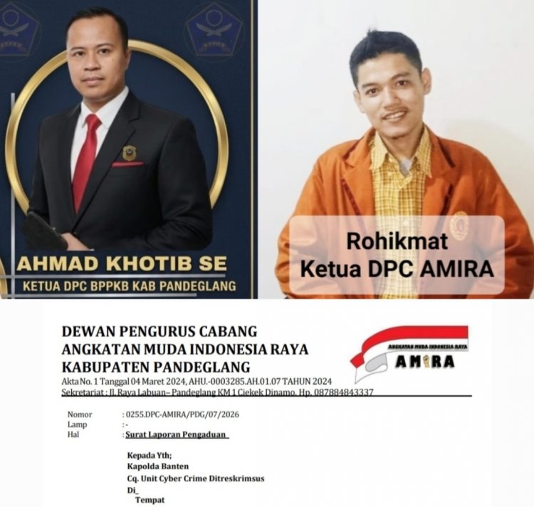 Judul Video Tiktok @wanita.pancasila diduga Cemarkan Nama Baik Gubernur Banten, DPC AMIRA & BPPKB Pandeglang Layangkan Laporan Ke Polda Banten