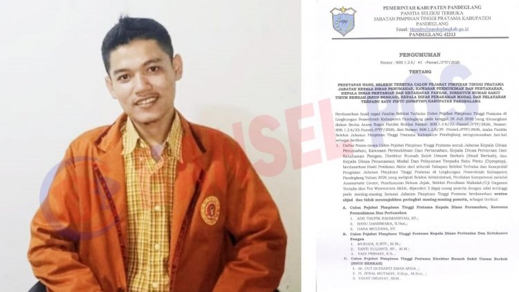 Lolos Tiga Besar JPT Pratama Pandeglang, AMIRA Soroti Istri Kadis Pertanian Banten