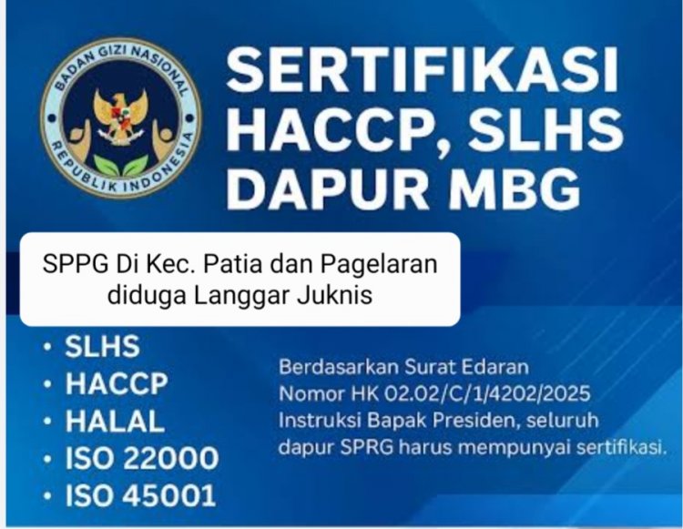 Lima SPPG di Patia dan Pagelaran Diduga Tidak Miliki HACCP yang Sesuai, DPC AMIRA Minta BGN Lakukan Audit