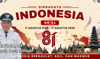 Jaenudin. SH, Kepala Desa Bulagor Mengucapkan Dirgahayu Republik Indonesia Ke-81 Tahun 2026
