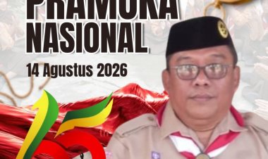 Selamat Hari Pramuka ke-65 Tahun 2026, Bersama Membentuk Generasi Sehat dan Tangguh, Aa Hidayat Ketua PGRI Cabang Cikedal