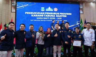 Siap Berkaloborasi, Pengurus Karang Taruna Pandeglang Hadiri Pelantikan Pengurus Banten Periode 2026-2031
