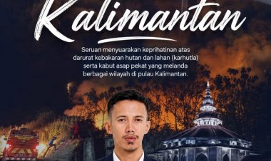 Bendahara Karang Taruna Pandeglang, Dean Bayu Pradana Sampikan "Pray For Kalimantan" semoga Kebakaran Di Paru-Paru Dunia Cepat Padam