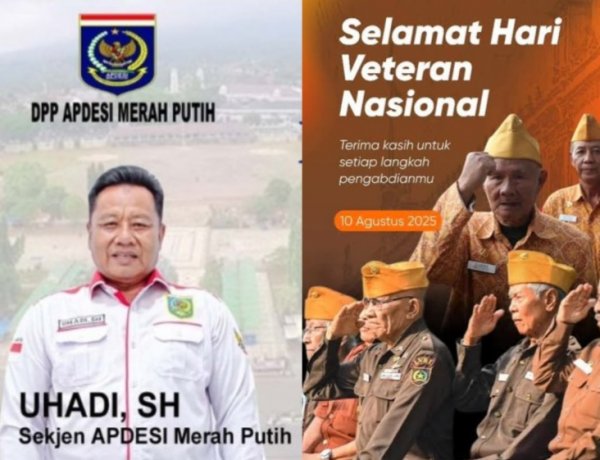 Sekjen APDESI Merah Putih, UHADI, SH, Sampaikan Selamat Hari Veteran Nasional 2026