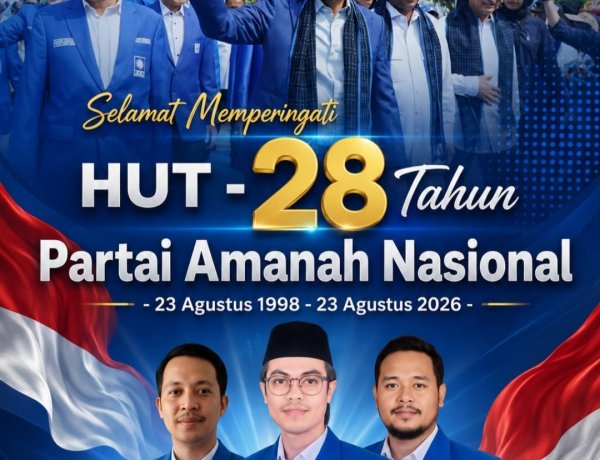 Ketua DPD KNPI Pandeglang Beserta Jajaran Pengurus Sampaikan Selamat Milad PAN Ke-28 Tahun 2026